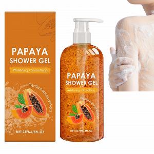 Гель для душу Papaya Whitening з ефектом пілінгу та відбілювання для темної шкіри - Фото 1