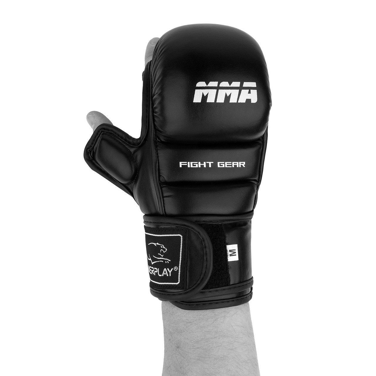 Рукавиці для MMA PowerPlay 3026 Чорні S, фото №3