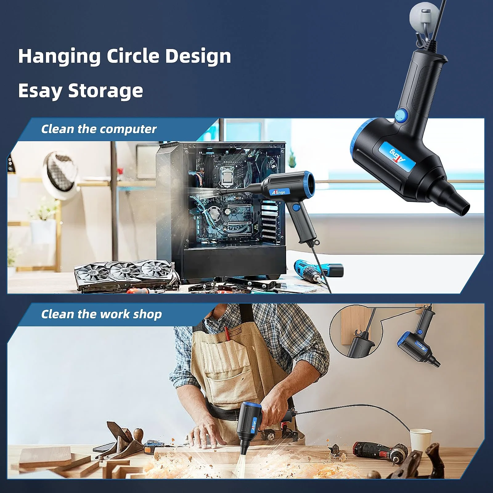 Електричний повітродувка  ATEngeus 500 Вт, фото №5