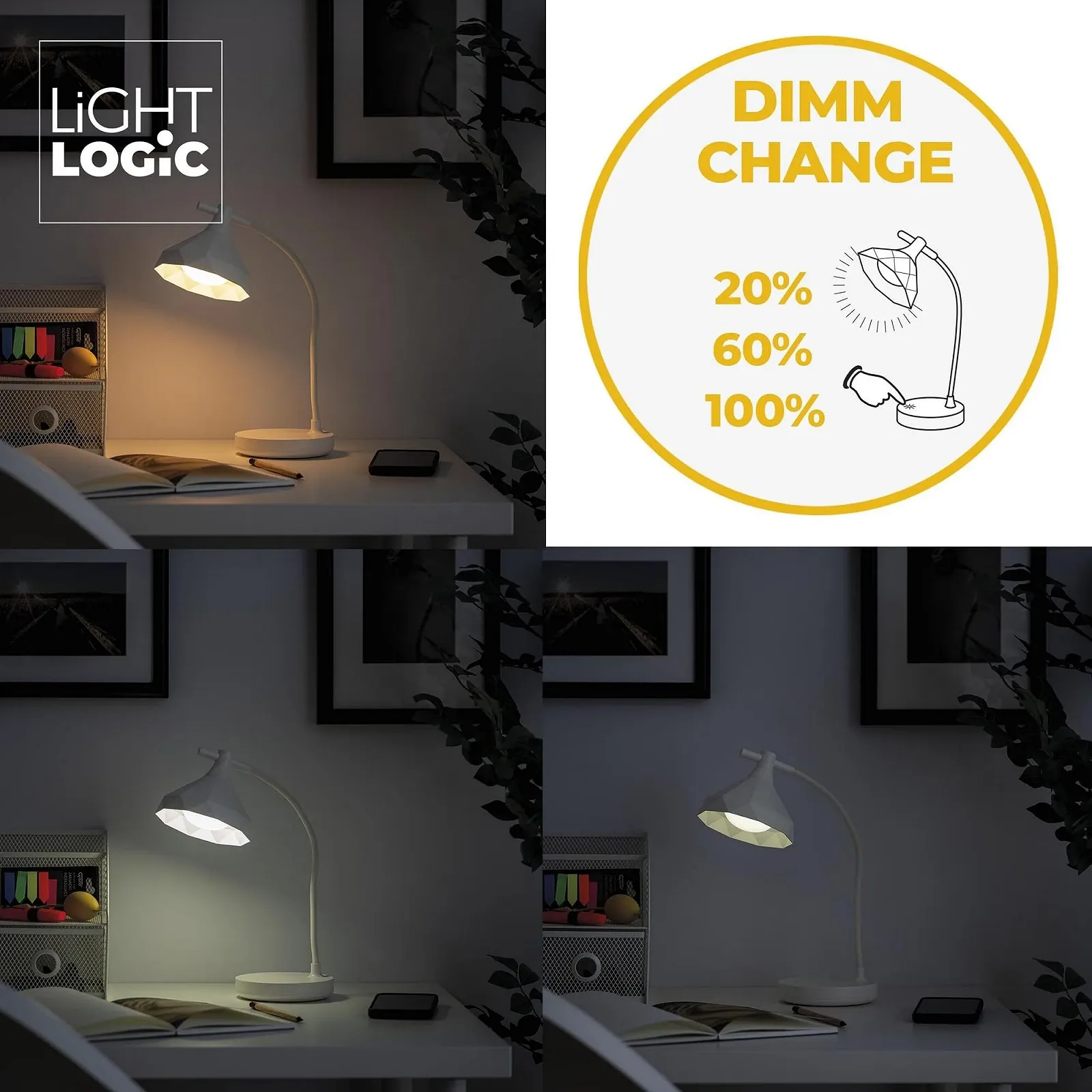 Настільна лампа LightLogic LL KITA DIM CCT LED Акумуляторна, фото №6