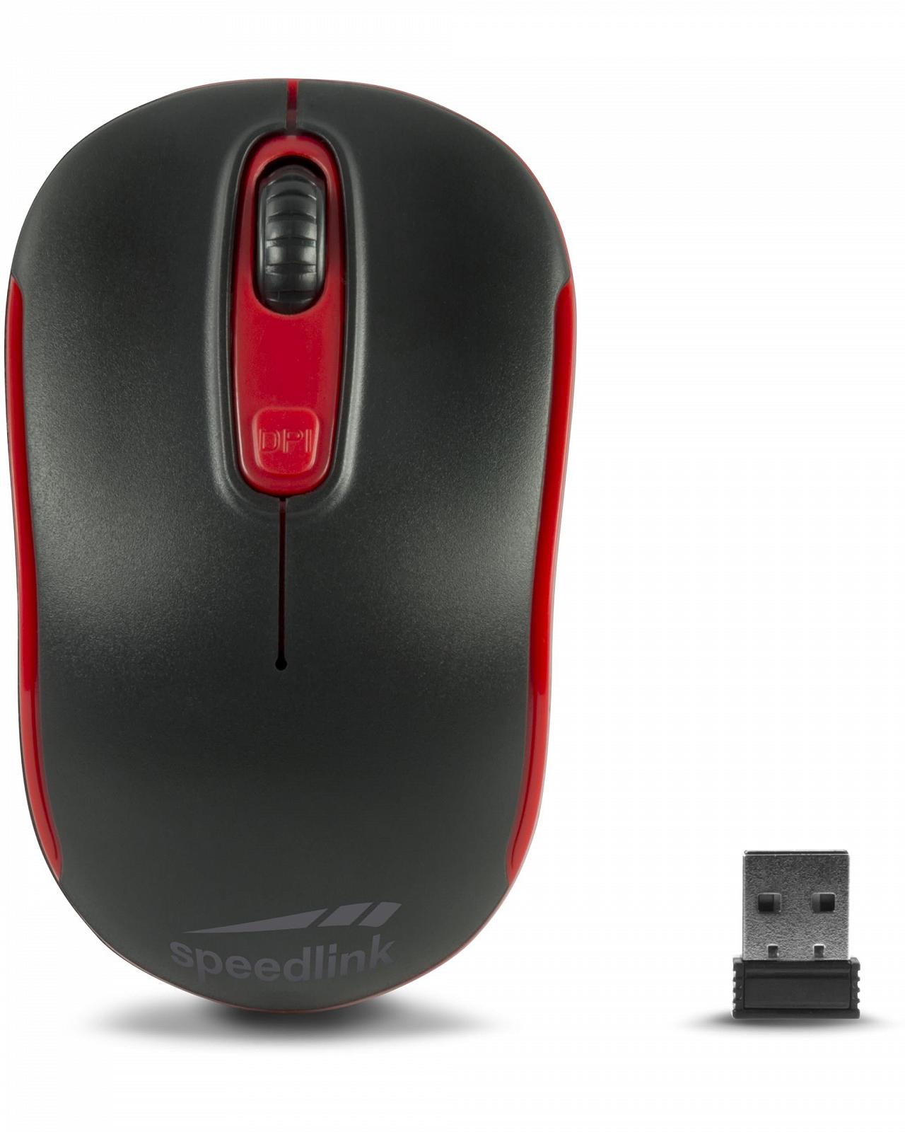 Мышь Speedlink Ceptica Wireless USB 1600dpi Черный/Красный (Батарейка AA в комплекте), фото №1