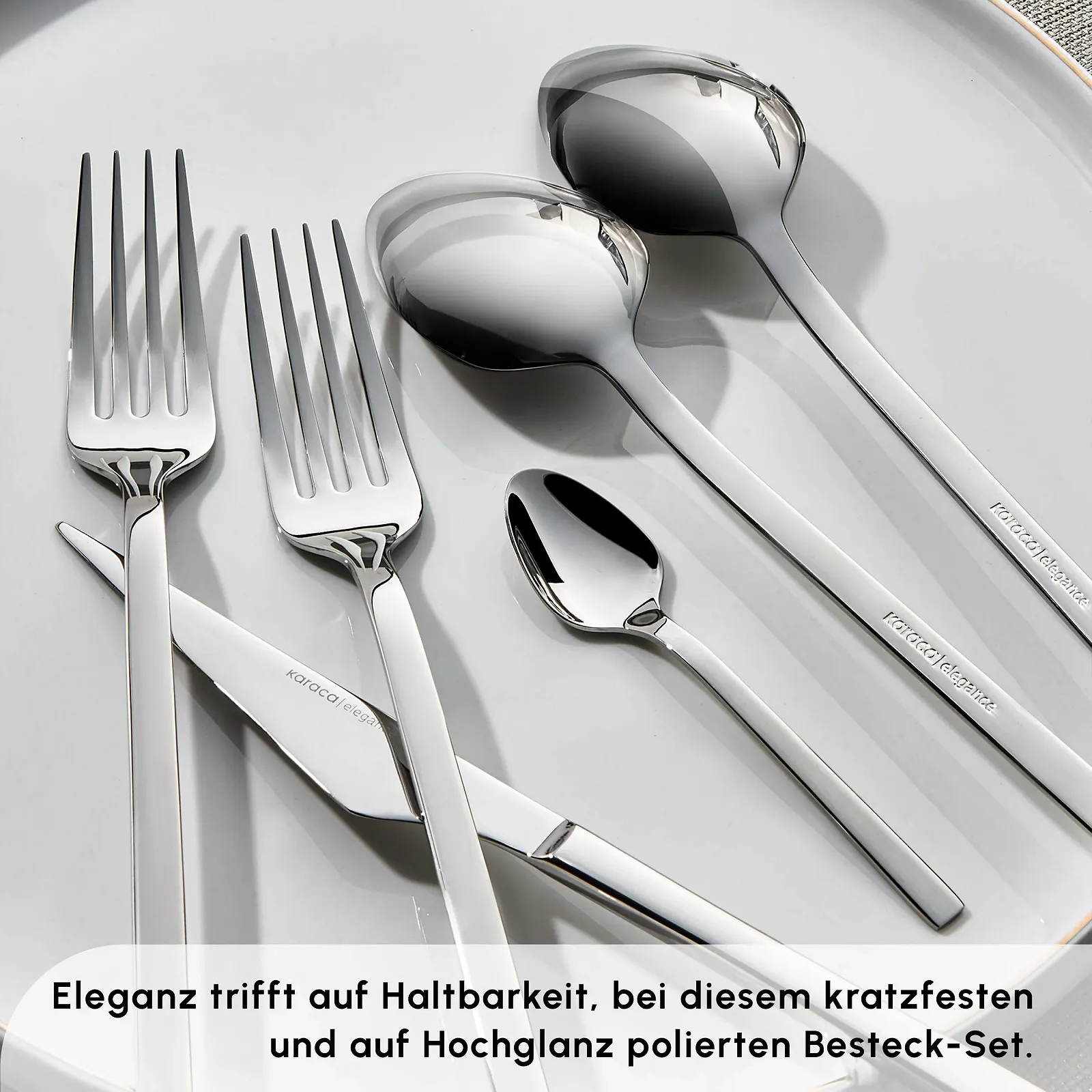 Набор столовых приборов Karaca Sedir Elegance на 12 персон, 84 предмета, серебряный, фото №2 Набор столовых приборов Karaca Sedir Elegance на 12 персон, 84 предмета, серебряный, фото №2