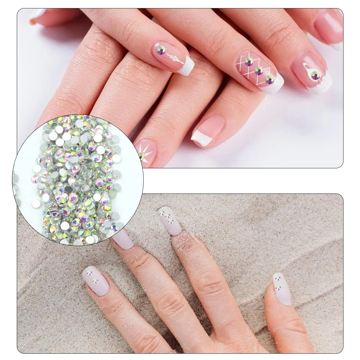 Стразы Плоские Круглые Кристаллические Стразы для Ногтей 2.7-2.9 мм, фото №5