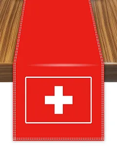 Купити Ранер для столу Switzerland Flag 30 x 180 см велюровий - Фото 1 Ранер для столу Switzerland Flag 30 x 180 см велюровий - Фото 1