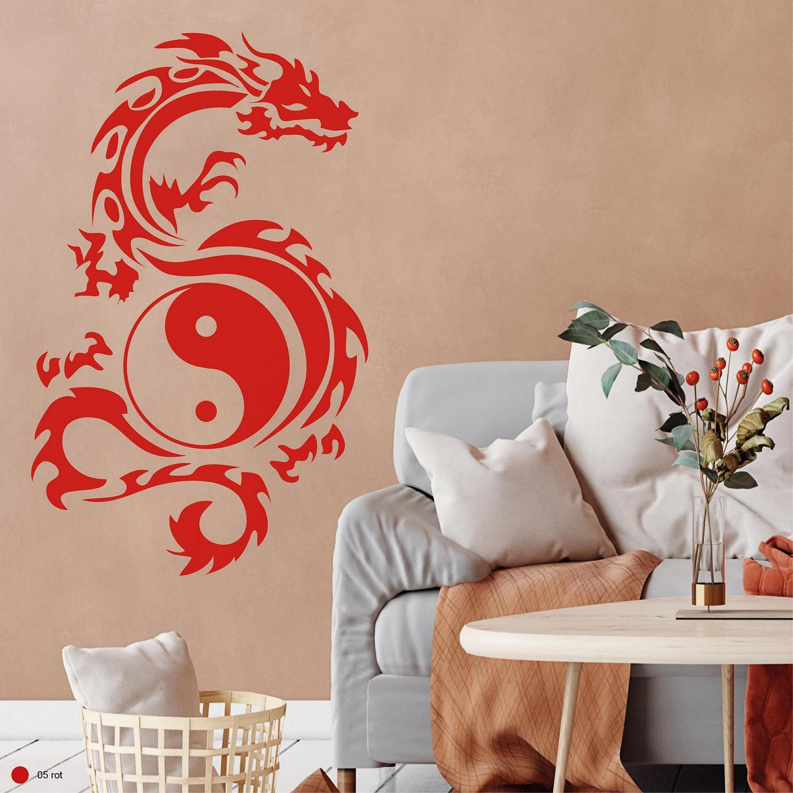 Наклейка на стіну Loft Дракон Інь-Ян Трайбл, фото №8