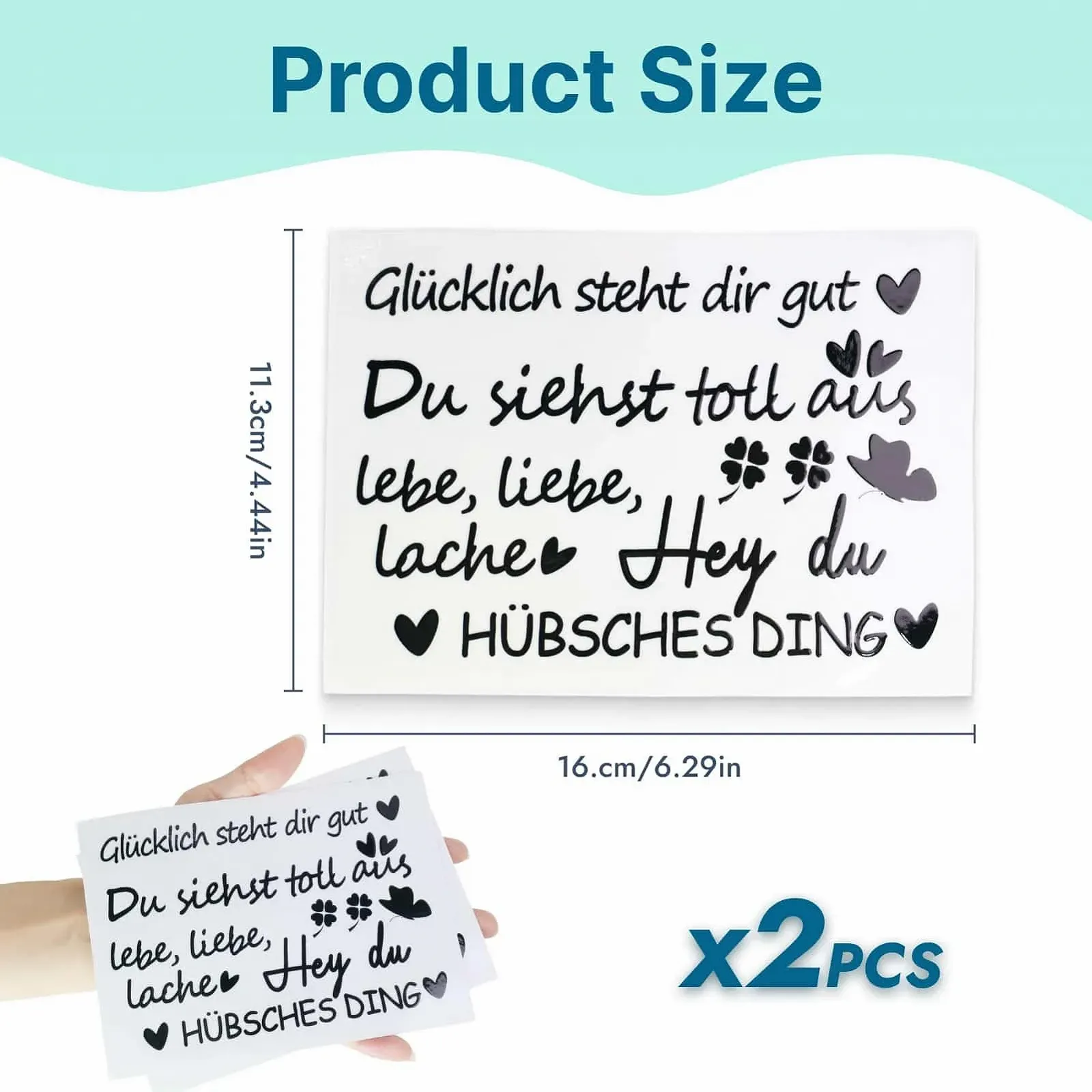 Наклейки на зеркало Мотивационные фразы 2 шт., фото №2