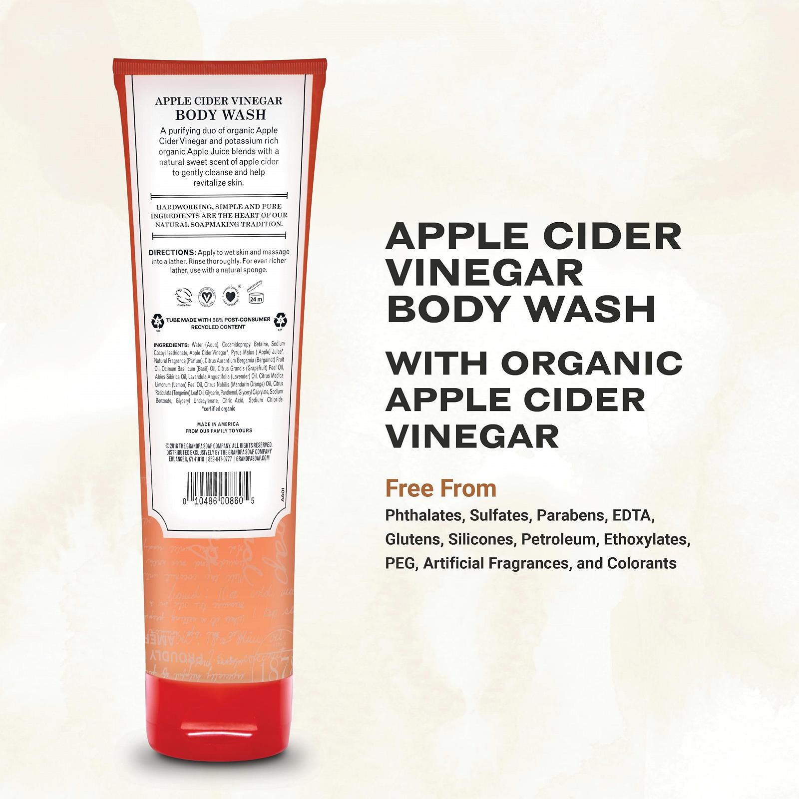 Гель для тіла The Grandpa Soap Company Apple Cider Vinegar 9.5 рідк. унцій, фото №2 Гель для тіла The Grandpa Soap Company Apple Cider Vinegar 9.5 рідк. унцій, фото №2
