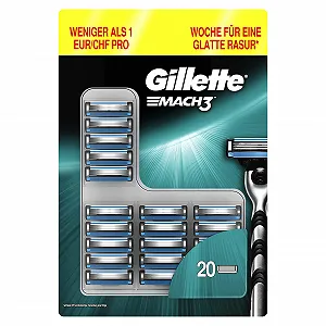 Сменные кассеты для бритья Gillette Mach3 (20 шт) - Фото 1
