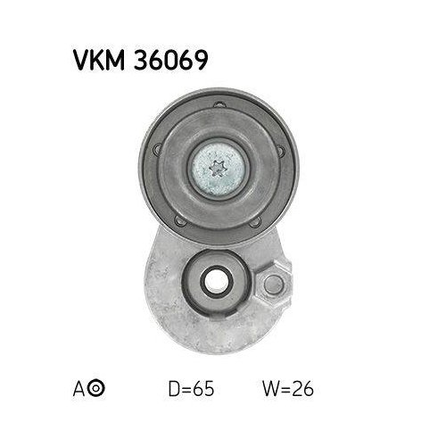 Натяжитель поликлинового ремня SKF VKM 36069, фото №2