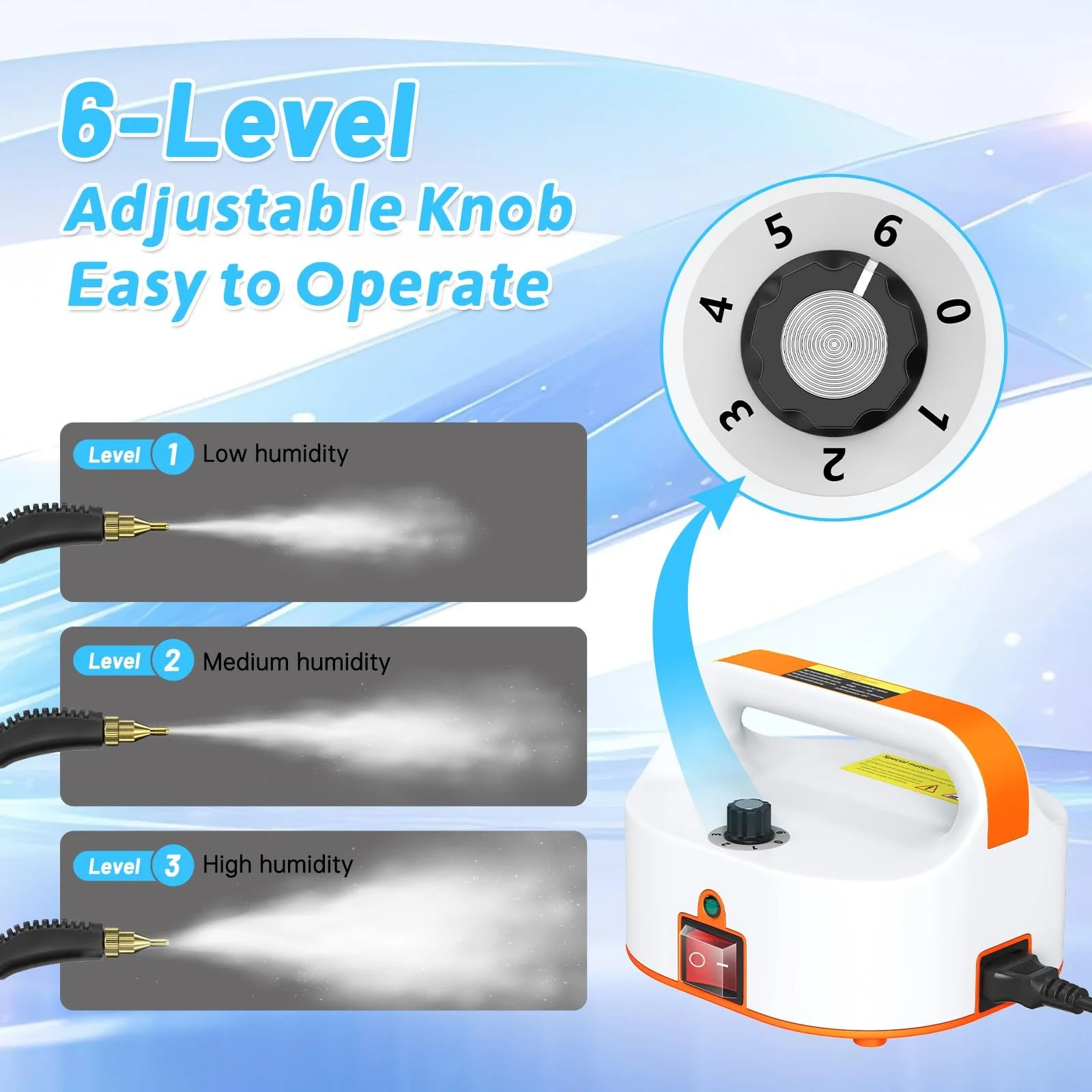 Пароочисник ручний Hombasing 2500 W 6 рівнів швидкості без бака, фото №5 Пароочисник ручний Hombasing 2500 W 6 рівнів швидкості без бака, фото №5