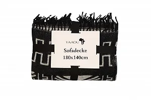 Покривало YAADU Sikasso Африканський 180 x 140 см Чорний/Помаранчевий - Фото 1