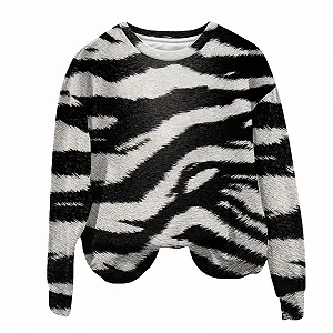 Женский Свитшот Рождественский 2025 Уютная Зимняя Коллекция Доминирующий и Трендовый Анималистичный Принт Осенне-Зимний Мягкий Удобный Пуловер с Длинными Рукавами - Фото 1