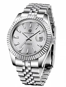 Механические автоматические часы PAGRNE DESIGN GMT, мужские, нержавеющая сталь, диаметр 40 мм, водонепроницаемость 100 м, аналоговый, дата, сапфировое стекло, керамический безель - Фото 1