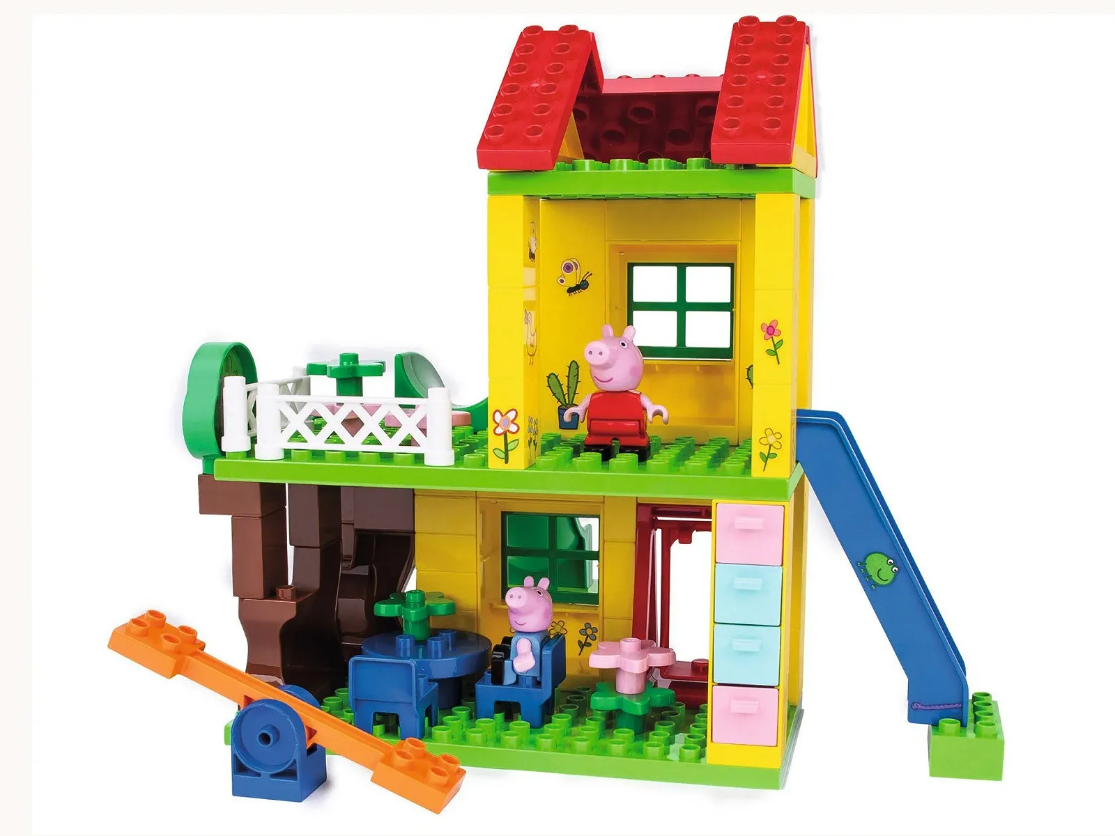 Конструктор BIG-Bloxx Peppa Pig Play House Tree House Peppa, George and House 75 частин Різнобарвний, фото №3