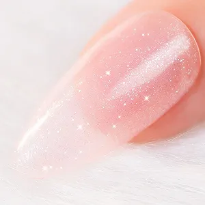 Гель-лак основа BURANO Nude Pink Nude Sparkle NU4 - Фото 1