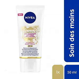 Крем для рук NIVEA Luminous 630 Anti Dark Spot Advanced, 50 мл, крем для кожи обогащенный гиалуроновой кислотой synthetic.ua - Фото 1