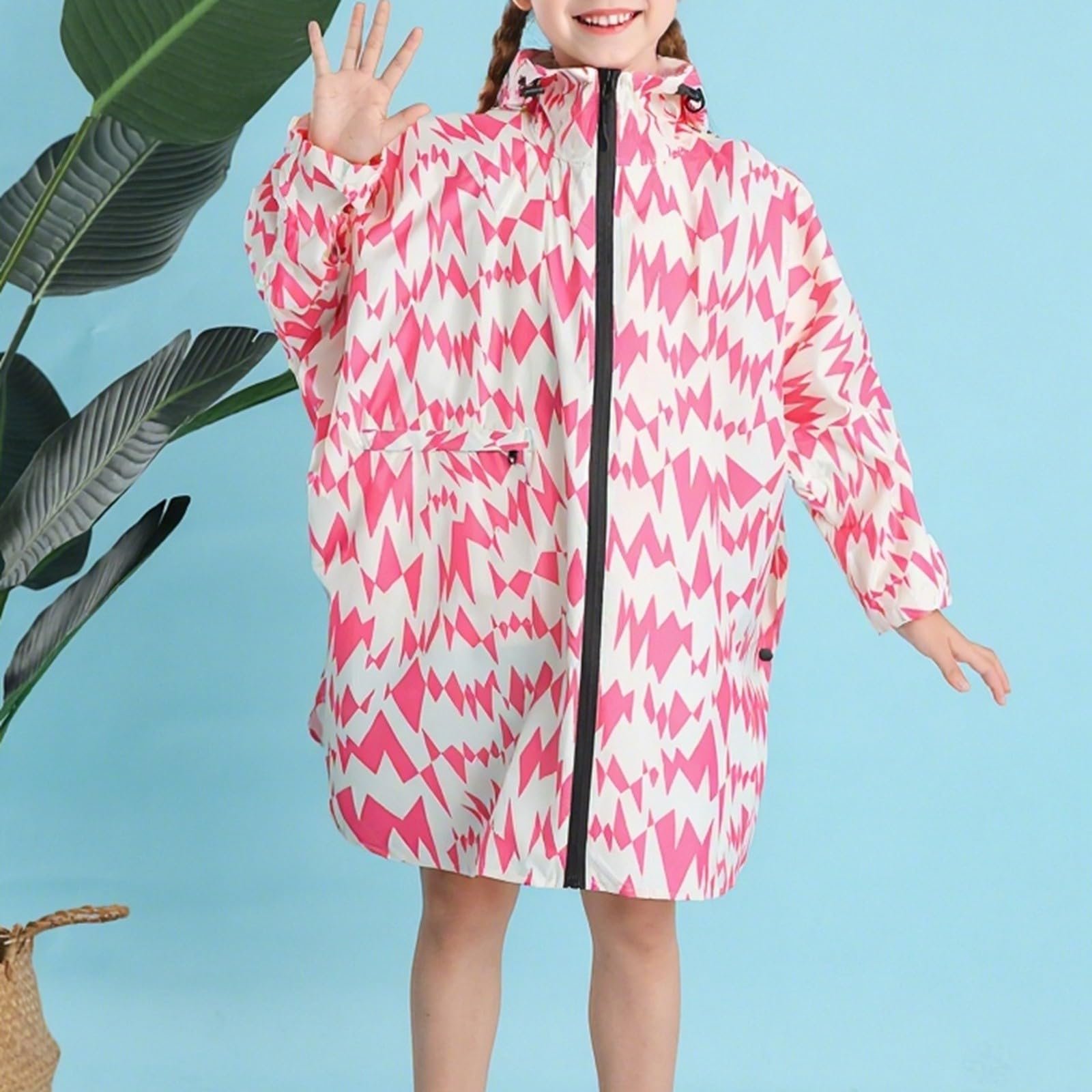 Дощовик для дітей Дівчатка Хлопчики Вітрозахисна Дощова Куртка, фото №3