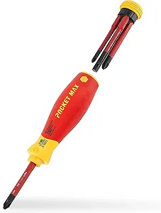 Набір викруток діелектричних Wiha PocketMax Electric 45296 з магазином SlimBits Slotted / Phillips / Plus Minus - Фото 1