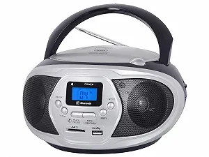 Портативна стереосистема Trevi CMP 548 BT Аналоговий Чорний, Сірий (Аналоговий, AM, FM, 87.5-108 MHz, 530-1600 kHz, привід, CD, CD-R, CD-RW) - Фото 1