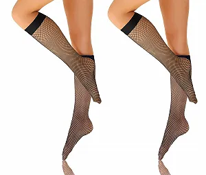 Панчохи Sesto Senso Fishnet до колін, дрібна сітка, 2 пари - Фото 1
