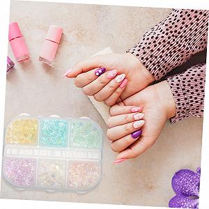 Украшения для ногтей WOONEKY Набор смолы для маникюра 6 плоских пузырьков Украшения для ногтей synthetic.ua - Фото 1