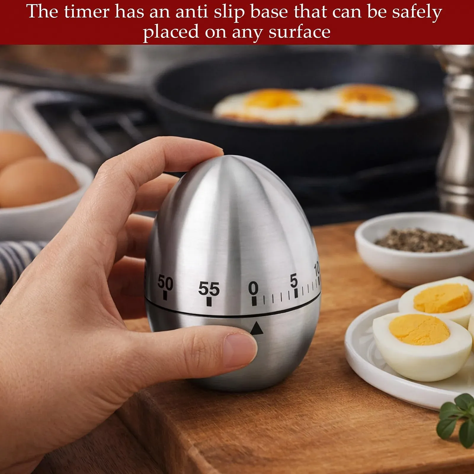 Таймер для яиц 1 x Stainless Steel механический, Silver, фото №5