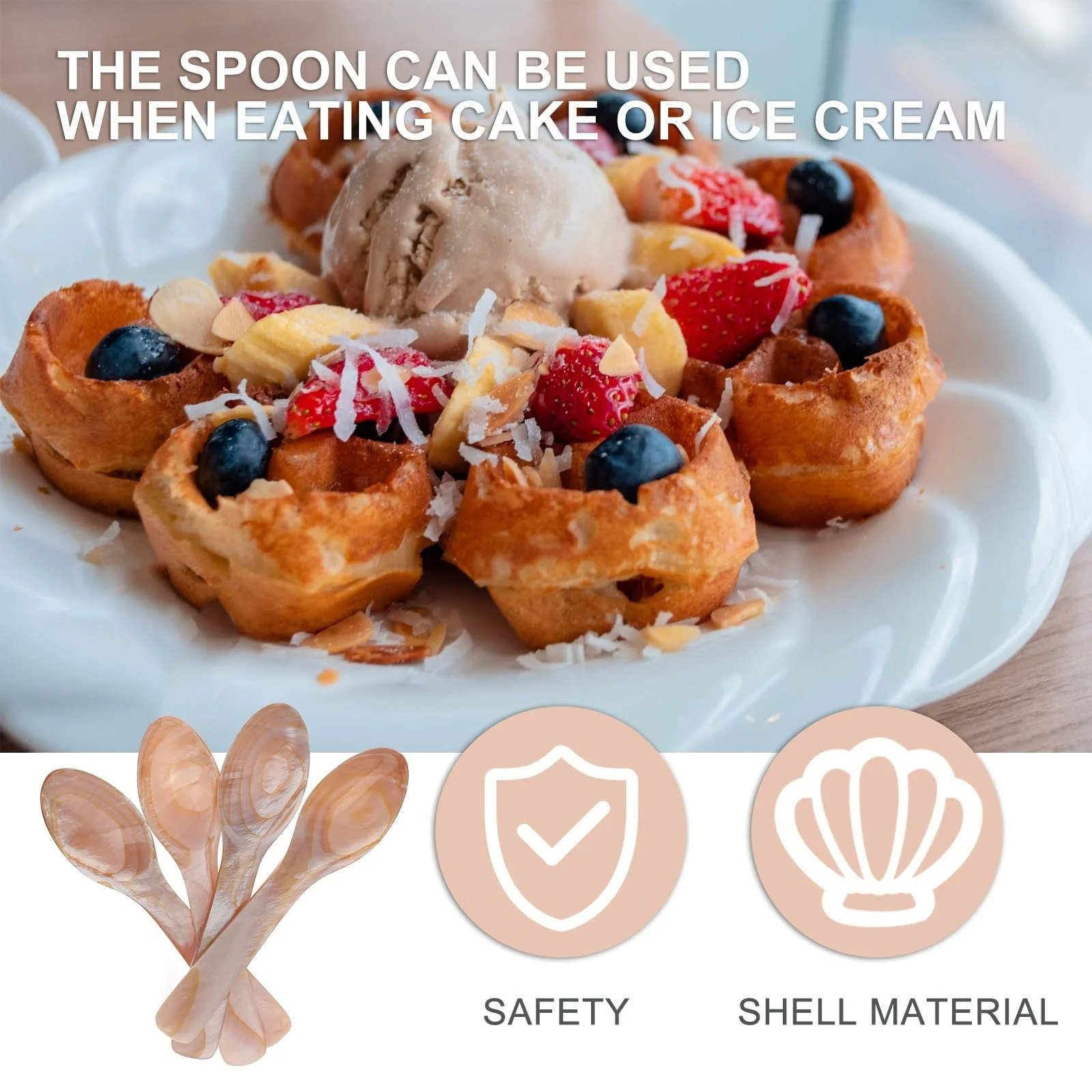 Ложка Yardwe Набір 4 шт. Перламутрова, фото №4