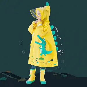 Детская дождевая куртка Beokeuioe, дождевик-пончо с милым мультяшным рисунком synthetic.ua - Фото 1