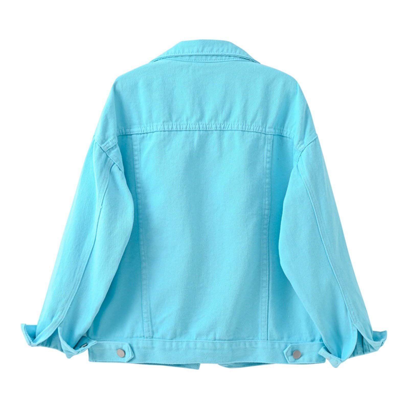 Джинсовая куртка LCpddajlspig Женская Короткая Джинсовая Куртка Женская Oversize Джинсовая Куртка Короткая Джинсовая Куртка Весенняя Переходная Куртка Длинный Рукав Тонкая Куртка Y2k S-4XL, фото №4
