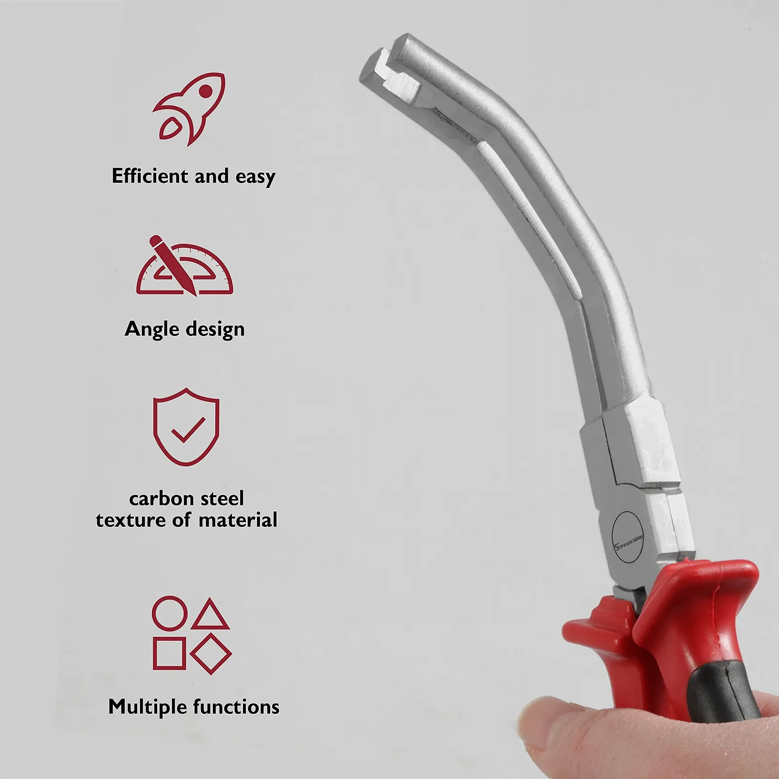 Плоскогубцы SPEEDWOX для свечей накаливания, угловые губки, плоскогубцы для соединителей свечей накаливания, съемник зажимов, плоскогубцы с изогнутыми губками, плоскогубцы для гнезда свечей накаливания, для ремонта дизельных двигателей, фото №4