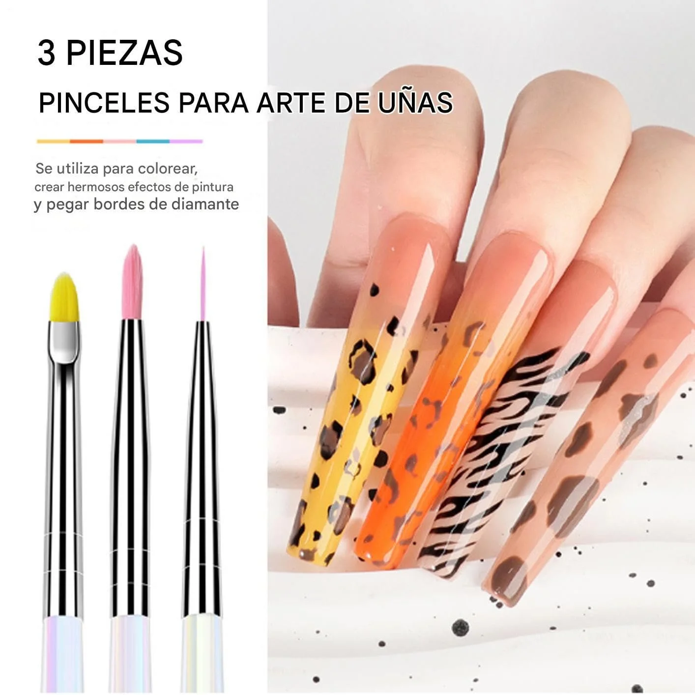 Кисть для дизайна ногтей Artist Brush Tamper and Stamp для акрила и геля, фото №3