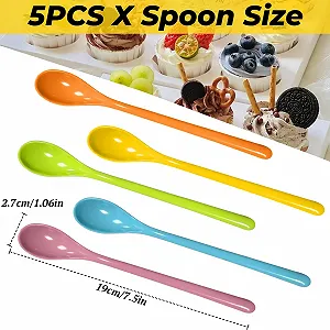 Ложка Пластикова Різнокольорова 5 шт. synthetic.ua - Фото 1