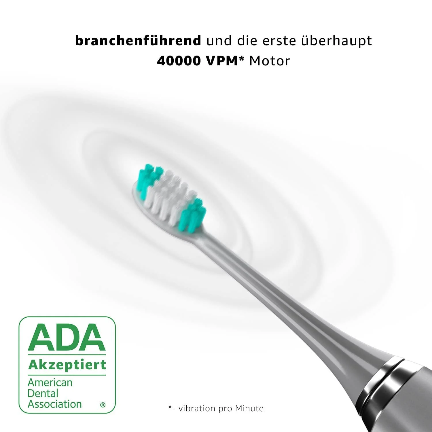 Электрическая зубная щетка Aquasonic Vibe Series 4 режима Anthracite Metallic, фото №2