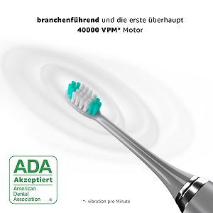 Електрична зубна щітка Aquasonic Vibe Series 4 режими Anthracite Metallic synthetic.ua - Фото 1