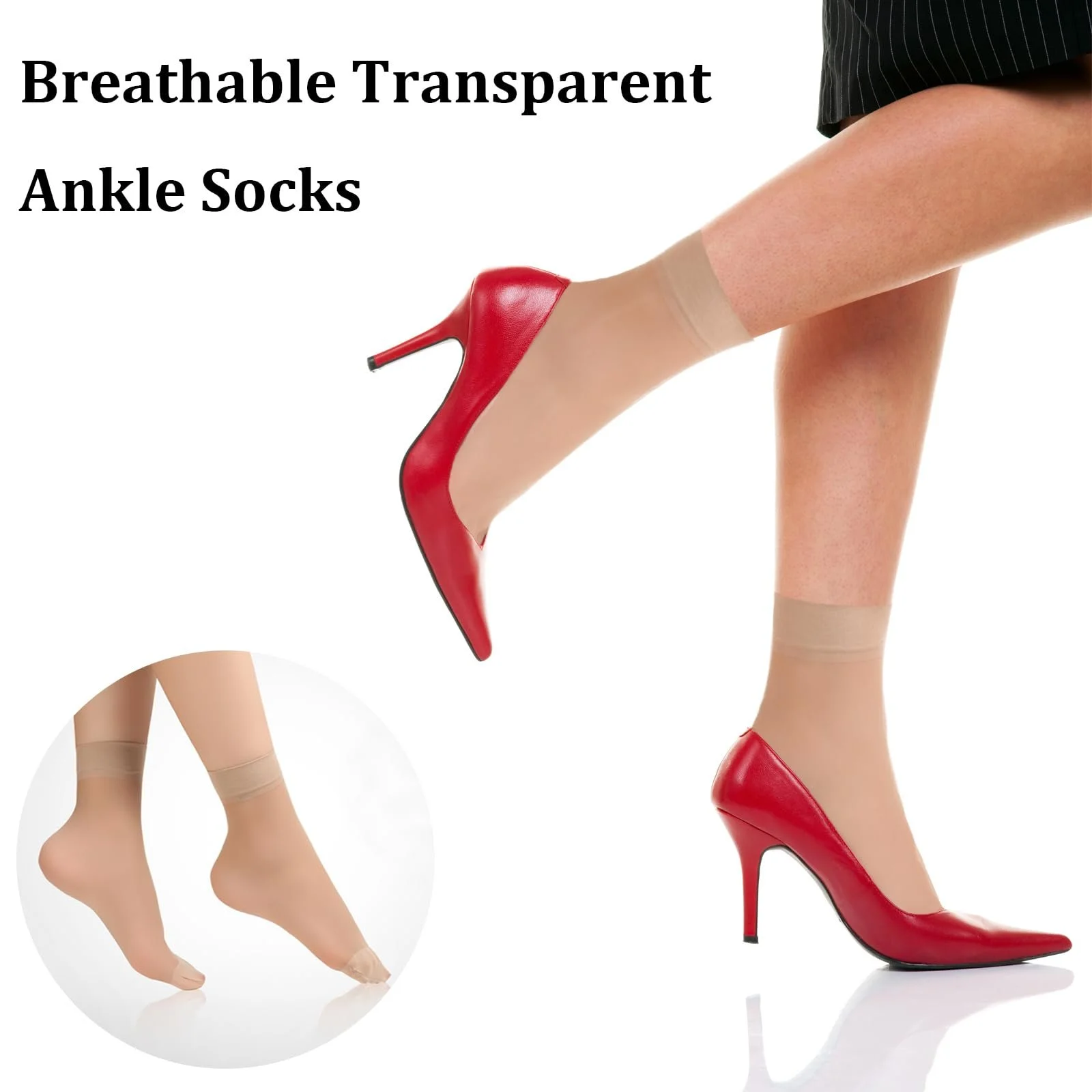 16 пар Жіночі прозорі шкарпетки до щиколотки, фото №6 16 пар Жіночі прозорі шкарпетки до щиколотки, фото №6