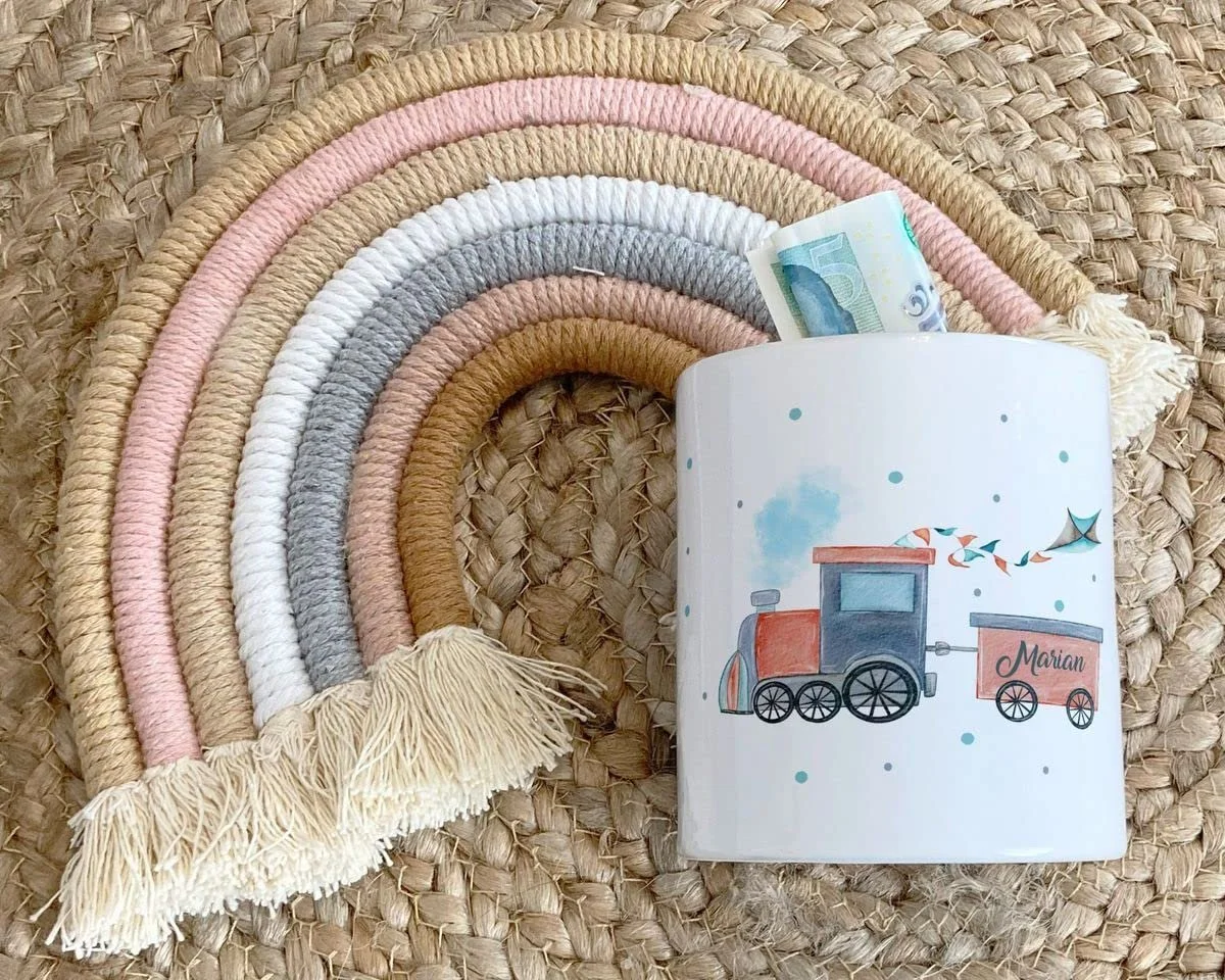 Скарбничка керамічна дитяча Mikalino Паровоз, фото №5