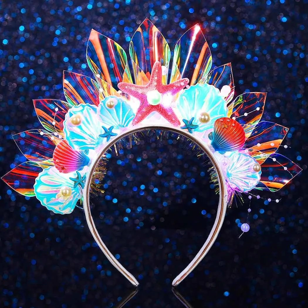 Обруч для волосся зі світлодіодною короною, світиться, фото №2