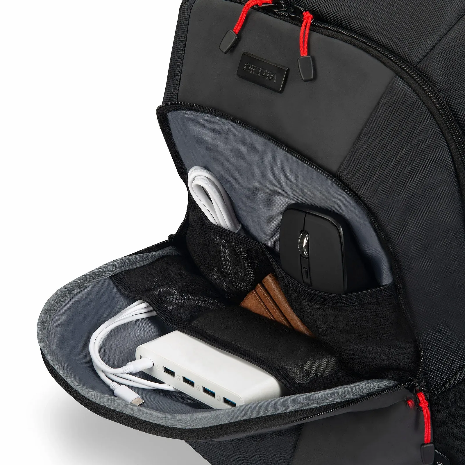 Рюкзак для ноутбука Dicota Seeker II 13"-16" Black, фото №4 Рюкзак для ноутбука Dicota Seeker II 13"-16" Black, фото №4