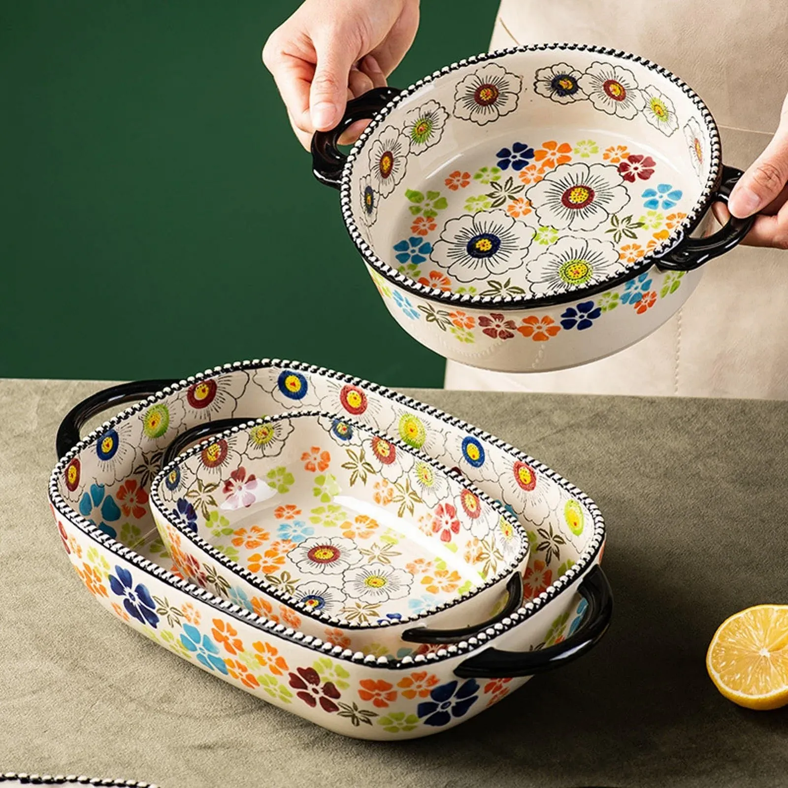 Форма для запекания керамическая прямоугольная 23.5 x 13 x 5 см Style D, фото №5