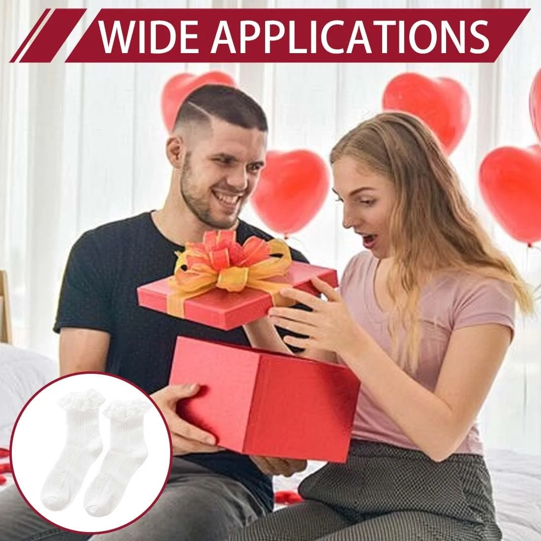 Шкарпетки Білі Мереживні Гомілкові Шкарпетки з Воланами Dirndl для Жінок, фото №3 Шкарпетки Білі Мереживні Гомілкові Шкарпетки з Воланами Dirndl для Жінок, фото №3