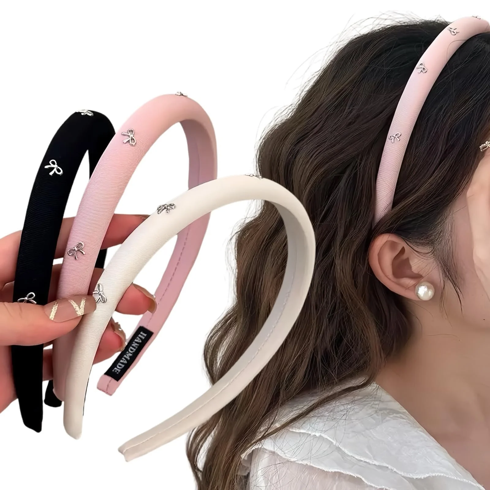 Набор обручей 3шт. Атласный, фото №1