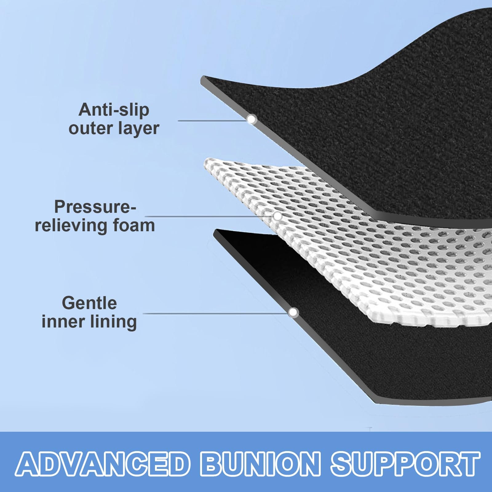 Шина для корекції Hallux Valgus, 2 x роздільники для пальців ніг, 2 x корекційні шини, регульована, фото №4