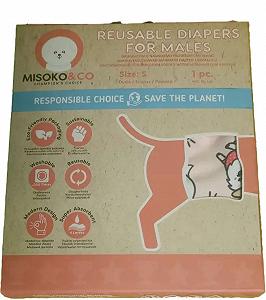 Подгузник Misoko&Co размер XL многоразовый для собак-кобелей Осьминог синий 63957 synthetic.ua - Фото 1