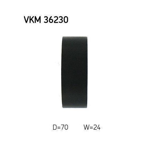 Ролик напрямний поліклинового ременя SKF VKM 36230 для VOLVO, знизу зліва, фото №3