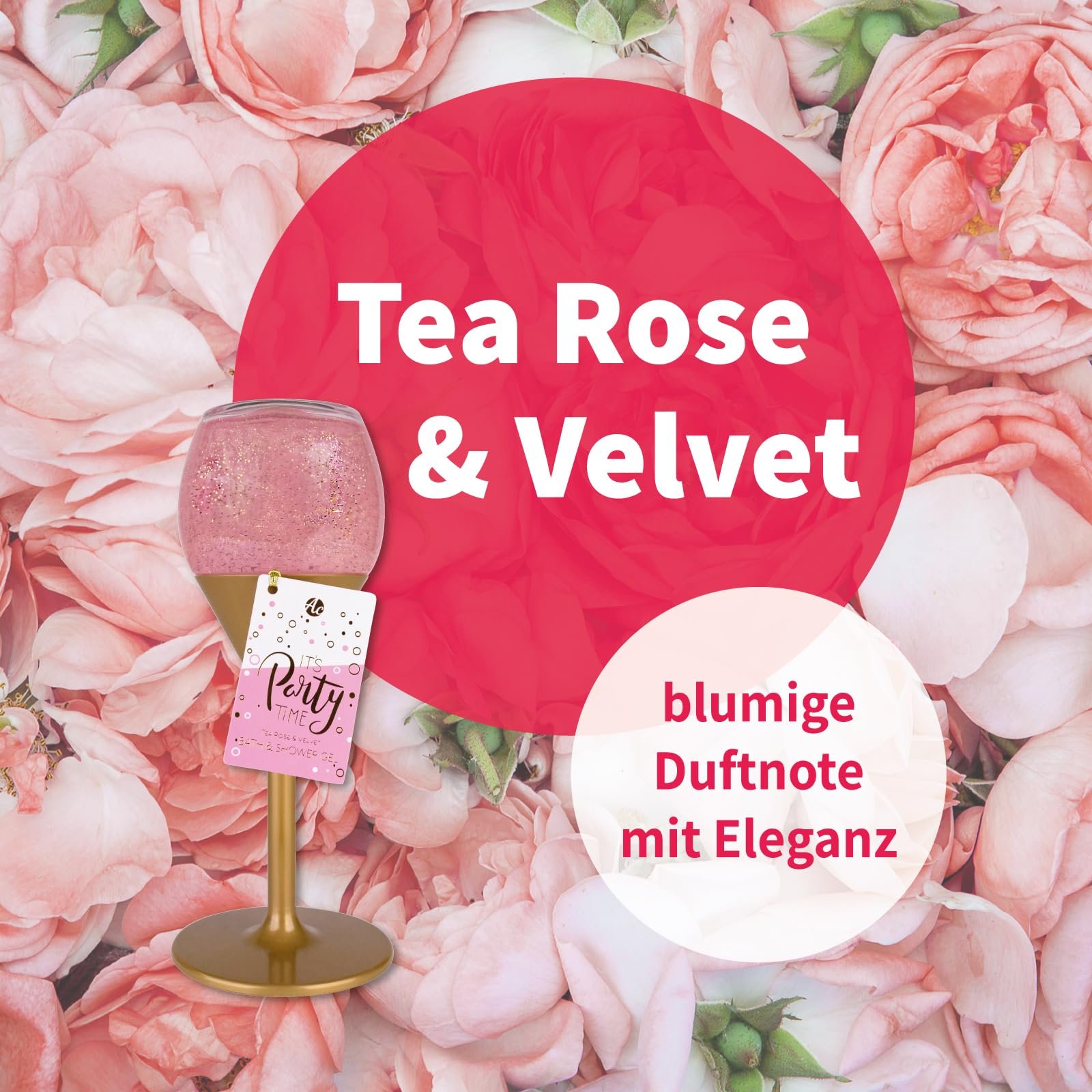 Гель для душа Accentra Let's celebrate женский, аромат чайная роза и бархат, в дизайне шампанского, 240 мл, фото №4