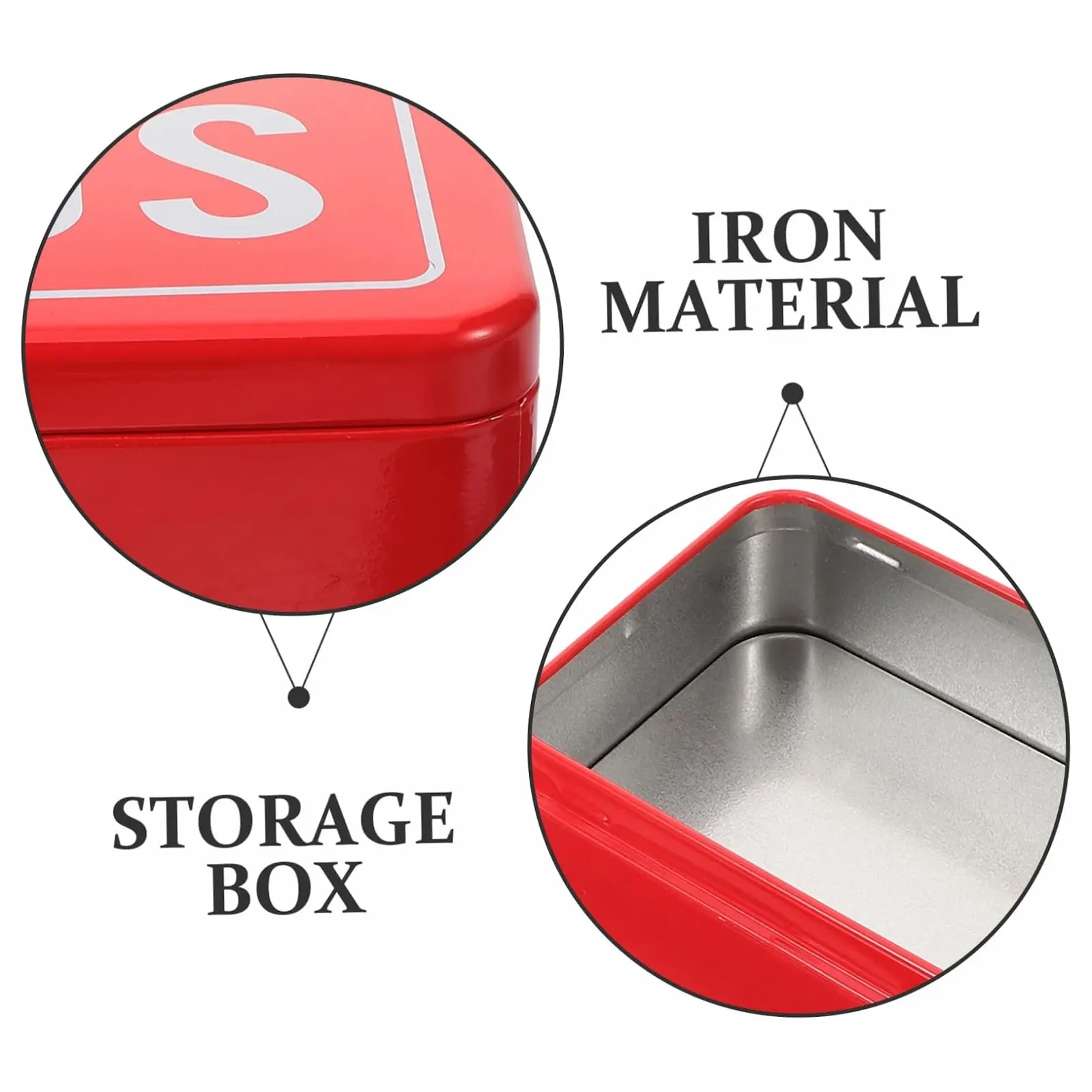Коробка Supvox 2 шт. Маленький контейнер для виживання в дикій природі Металевий маленький, фото №3