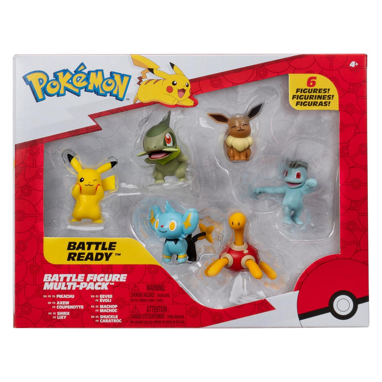 Боевые фигурки Pokémon Pikachu, Pottrot, Milza, Sheinux & Machollo, Evoli, 5 см, 6 шт., фото №1