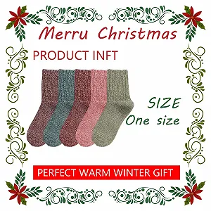 Жіночі теплі шкарпетки 39-42, 5 пар різних кольорів synthetic.ua - Фото 1