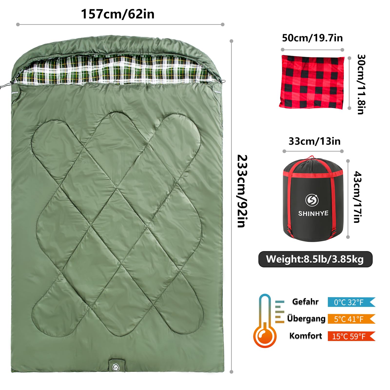 Спальний мішок Ultralight Double Sleeping Bag розмір упаковки для кемпінгу трекінгу і хайкінгу 2~3 сезони з компресійним мішком, фото №2 Спальний мішок Ultralight Double Sleeping Bag розмір упаковки для кемпінгу трекінгу і хайкінгу 2~3 сезони з компресійним мішком, фото №2