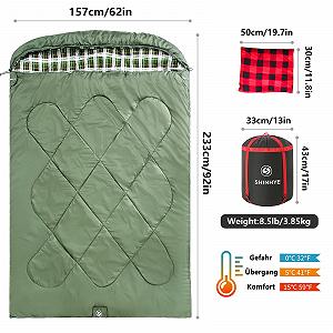 Спальний мішок Ultralight Double Sleeping Bag розмір упаковки для кемпінгу трекінгу і хайкінгу 2~3 сезони з компресійним мішком ціна на synthetic.ua - Фото 1 Спальний мішок Ultralight Double Sleeping Bag розмір упаковки для кемпінгу трекінгу і хайкінгу 2~3 сезони з компресійним мішком synthetic.ua - Фото 1